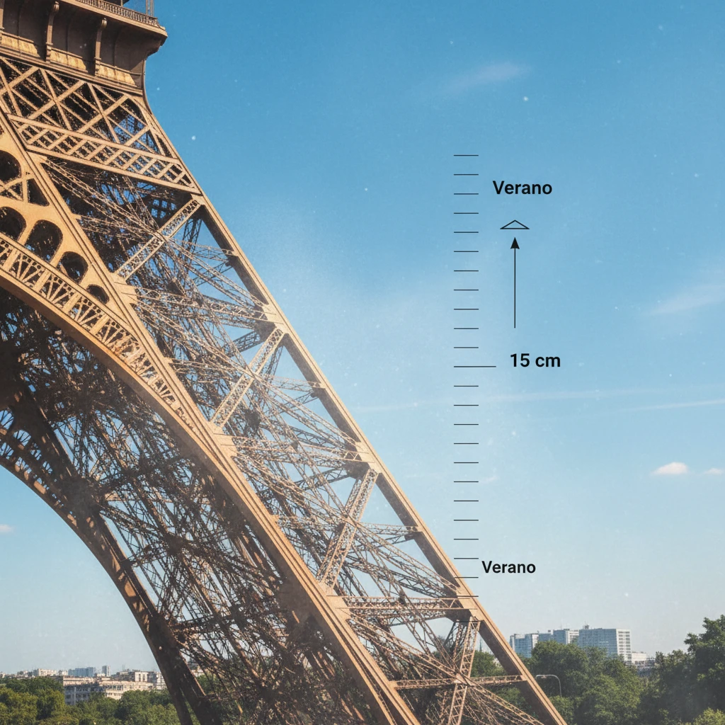 La Torre Eiffel puede crecer hasta 15 cm en verano