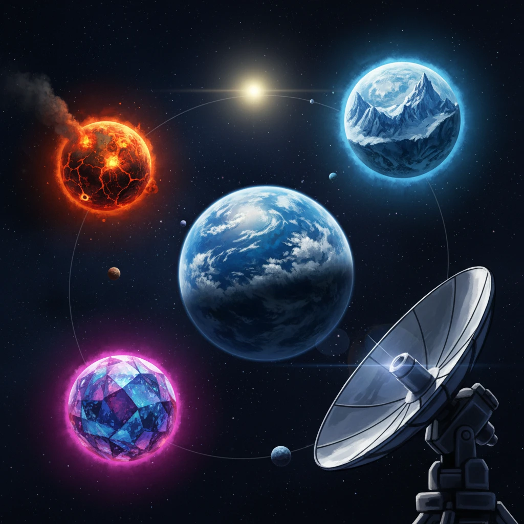 Exoplanetas: ¿Mundos Acuáticos, de Lava o de Diamantes? La Búsqueda de Otros Soles Revela una Variedad Asombrosa