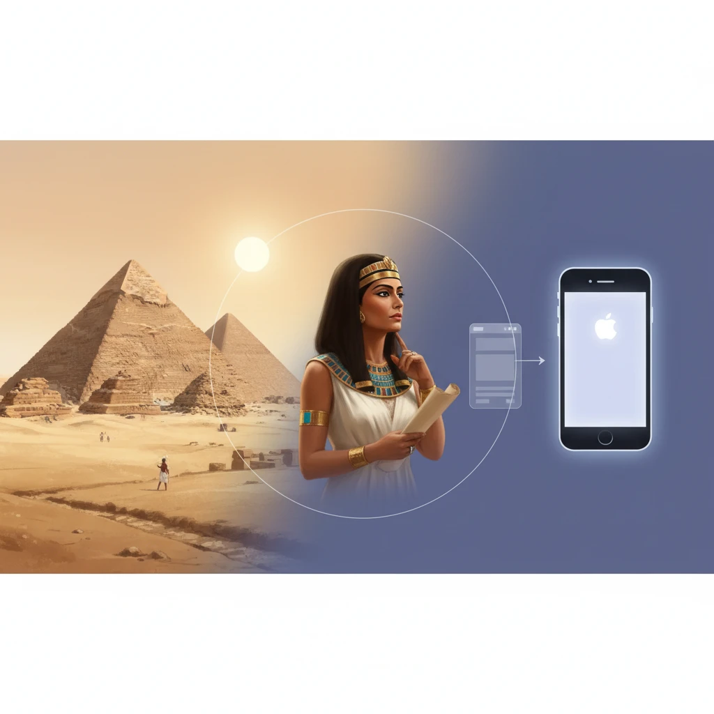 Cleopatra vivió más cerca de la llegada del iPhone que de la construcción de las pirámides