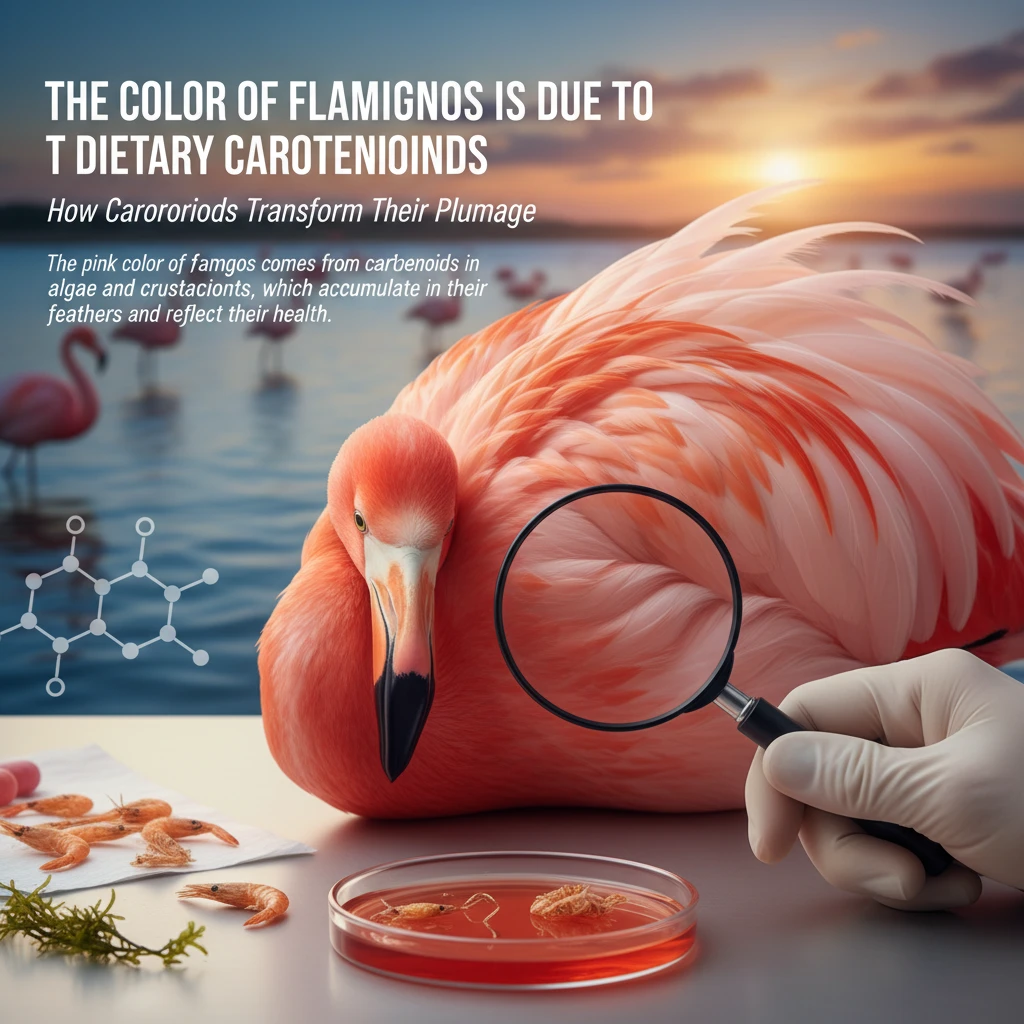 El color de los flamencos se debe a los carotenoides de su dieta