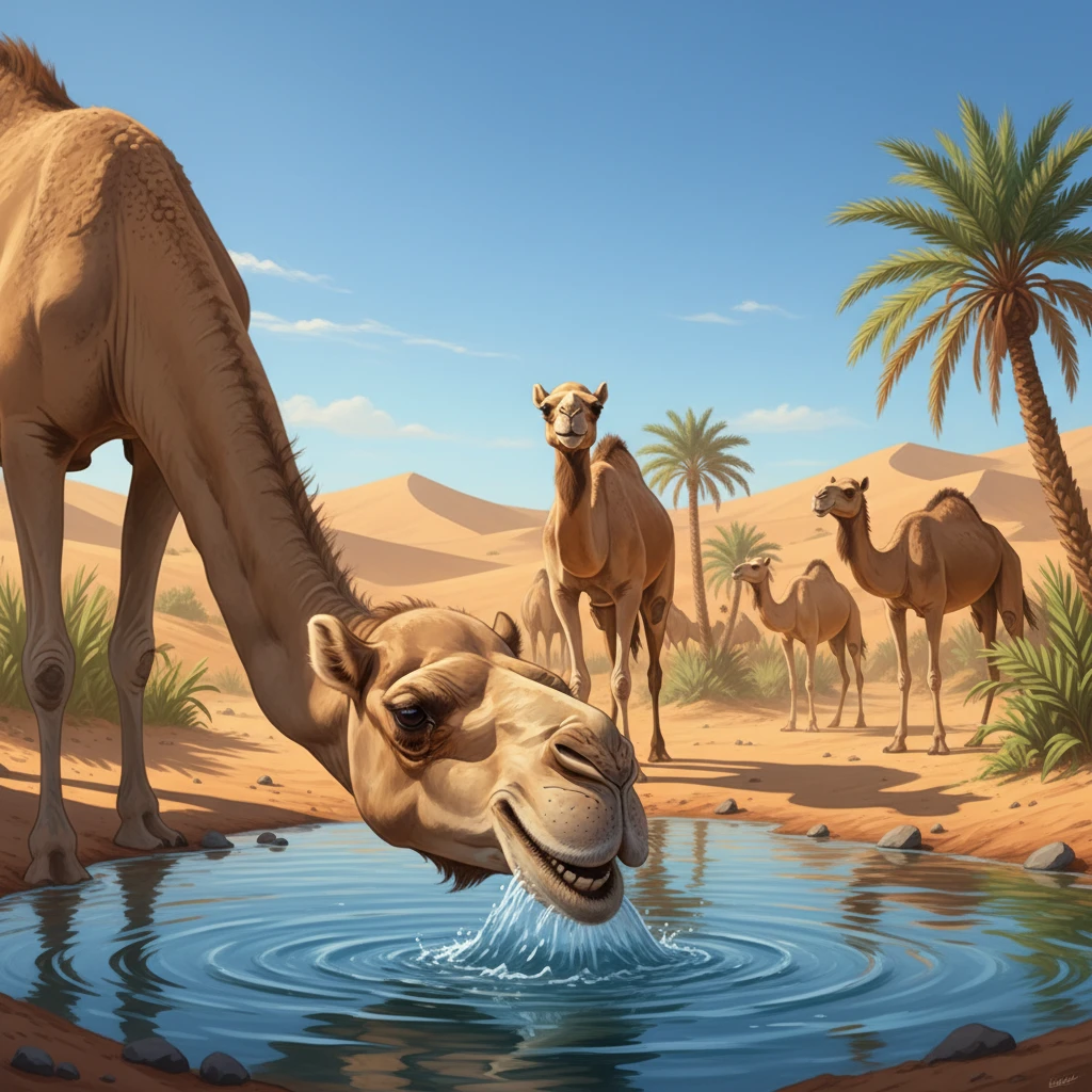 Los camellos pueden beber 200 litros en 30 minutos