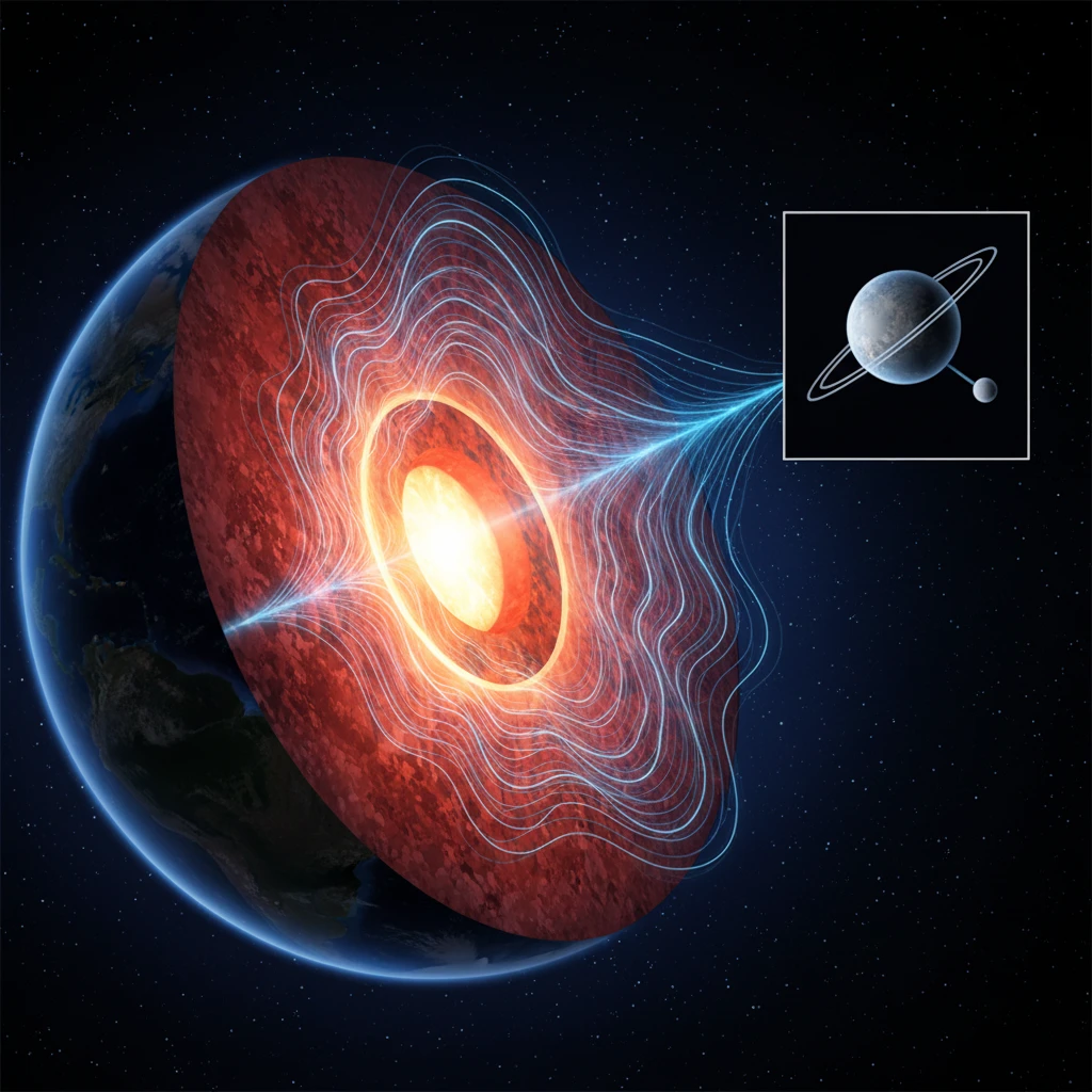 El sonido de la materia oscura: cómo los axiones podrían estar 'cantando' en el centro de la Tierra