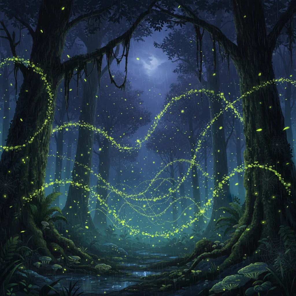 El Efecto de la Bioluminiscencia Sincrónica: Cómo las Luciérnagas Crean un 'Festival de Luces' Coordinado Sin Líder