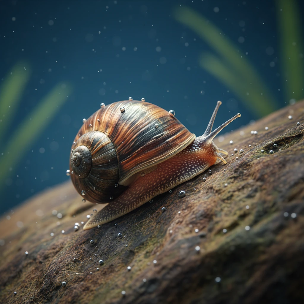 El Caracol que Crea su Propia Armadura de Hierro: La Sorprendente Biomineralización del Limpiafondos