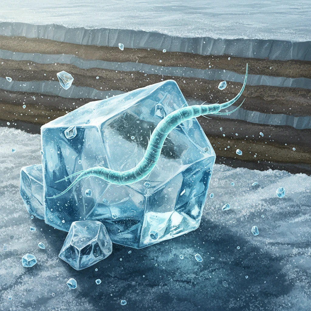 El Gusano de Hielo: El Organismo que Sobrevive Congelado y Revive con la Descongelación
