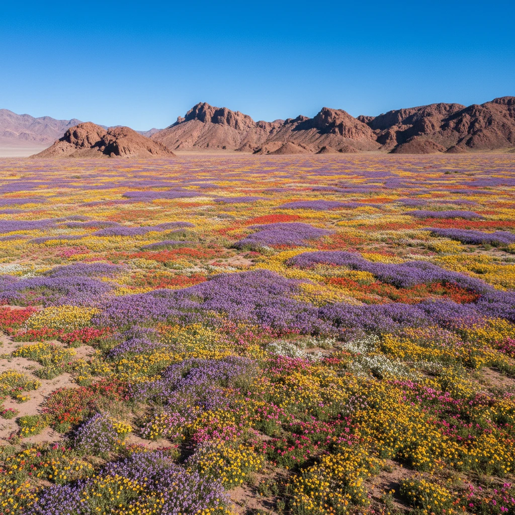 El Desierto que Florece: Cómo Atacama Se Convierte en un Jardín Vibrante