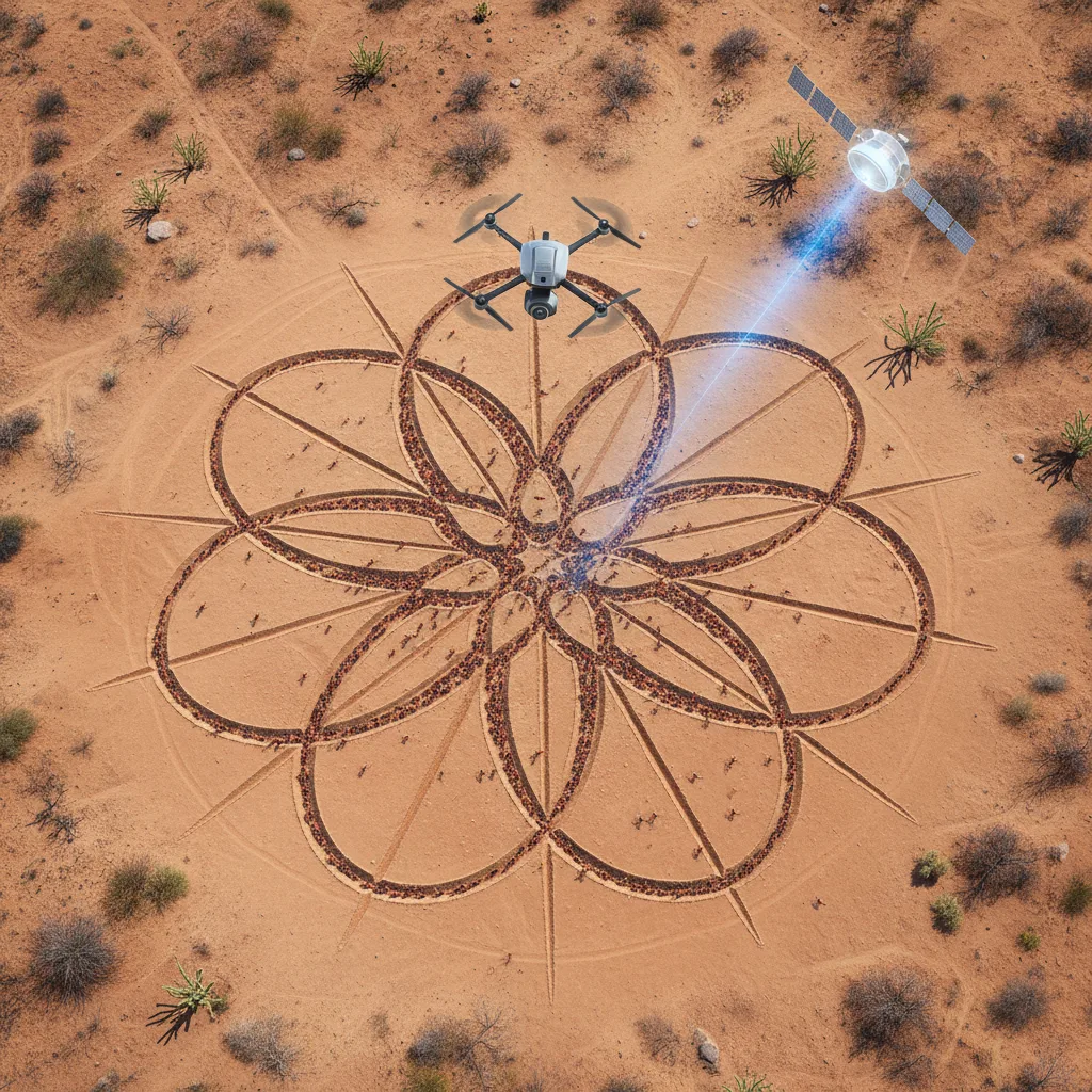 El Geoglifo de las Hormigas: Cómo Insectos de 2 Milímetros Crean Estructuras Geométricas Visibles desde el Espacio