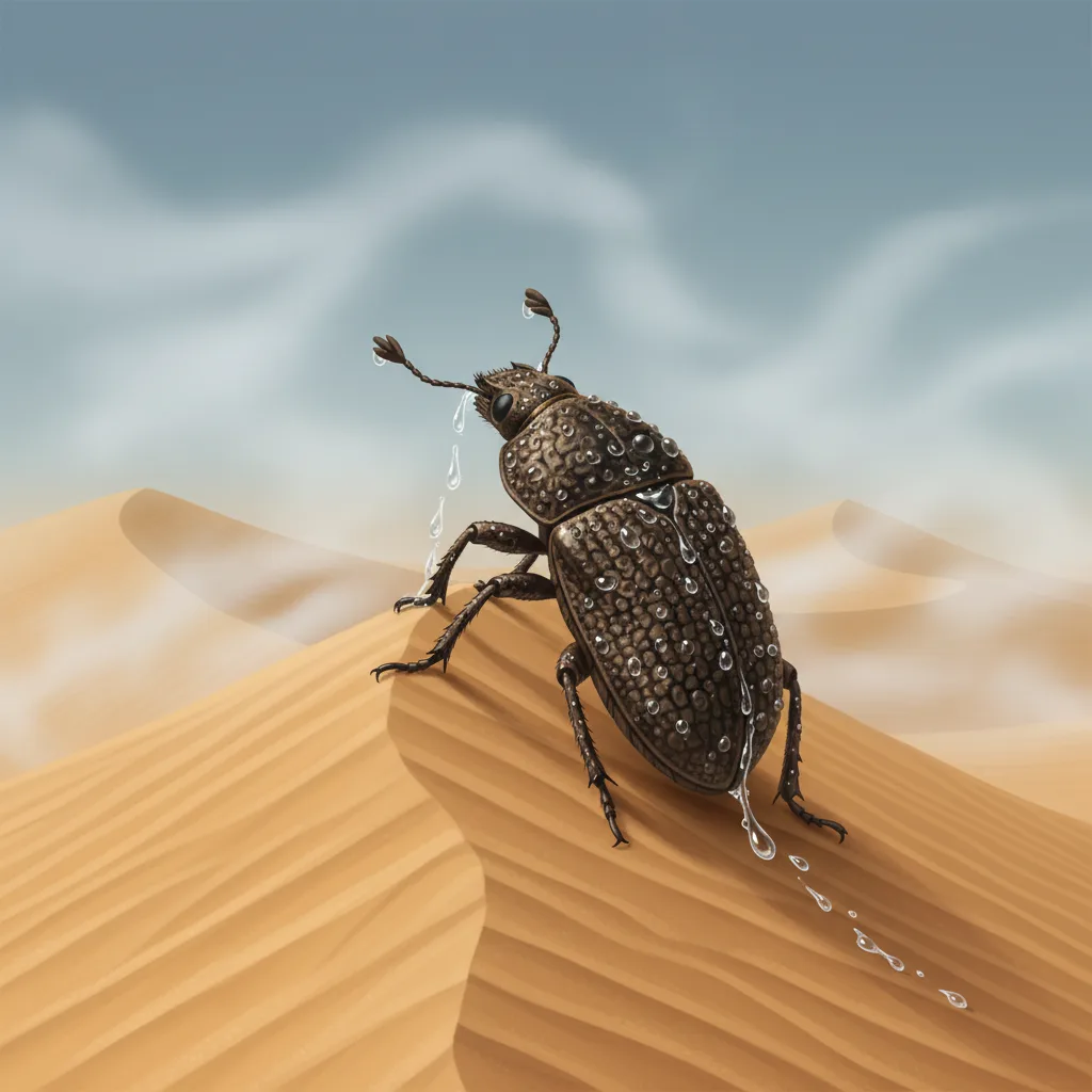 El Escarabajo del Desierto de Namibia: El Ingeniero de la Niebla que Bebe del Aire