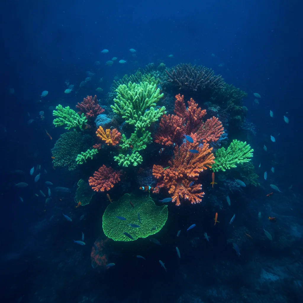 Los Corales Fluorescentes: Cómo Transforman la Luz Azul en un Espectáculo de Colores Submarinos