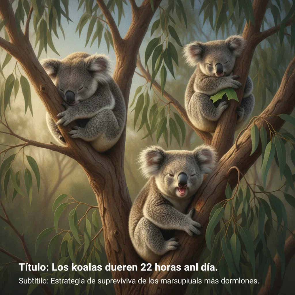 Los koalas duermen 22 horas al día