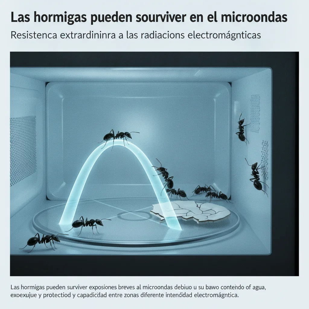 Las hormigas pueden sobrevivir en el microondas