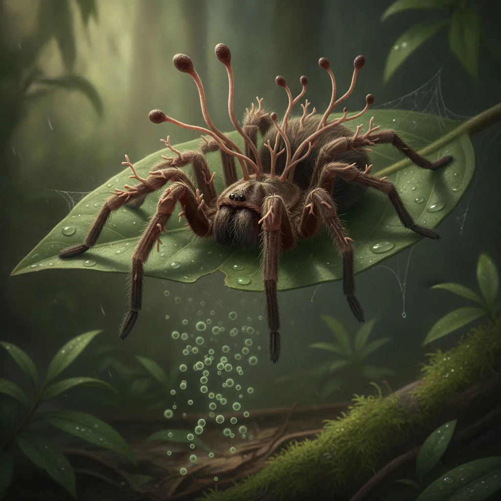 El Hongo que Convierte a las Arañas en Zombis: La Toxina que las Obliga a Abandonar su Telaraña