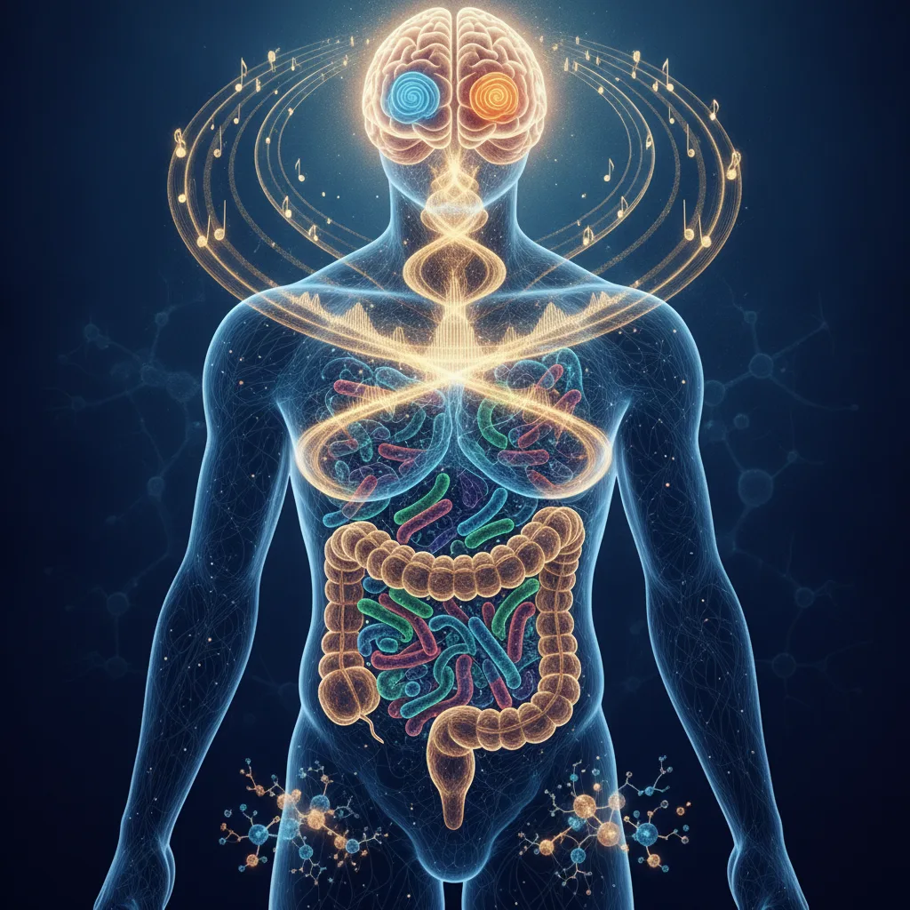 El Efecto de la Sonificación del Microbioma Intestinal: Cómo las Bacterias Sintetizan Neurotransmisores que 'Cantan' para Controlar tu Hambre