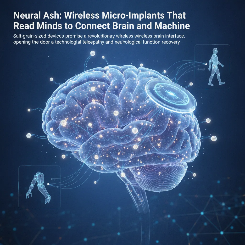 La "Ceniza Neural": Micro-Implantes Inalámbricos que Leen la Mente para Conectar Cerebro y Máquina