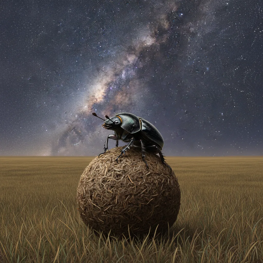 El Astrónomo del Estiércol: Cómo los Escarabajos Peloteros Usan la Vía Láctea para Navegar
