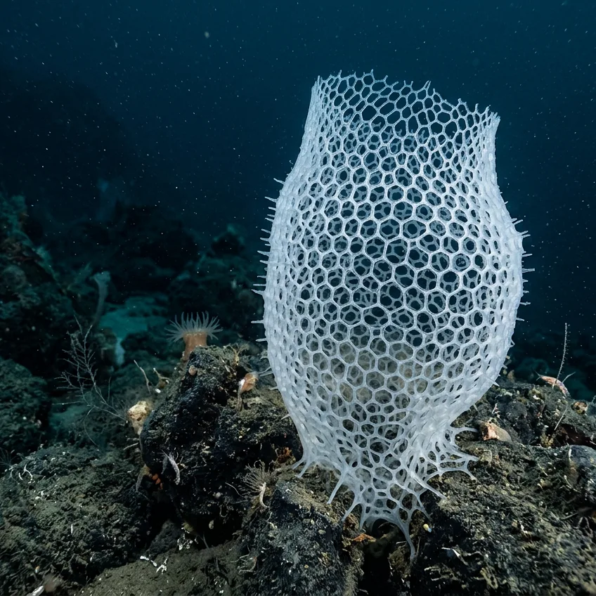 Las Esponjas de Vidrio: El Secreto del Océano Profundo para Construir Estructuras Más Fuertes que el Acero
