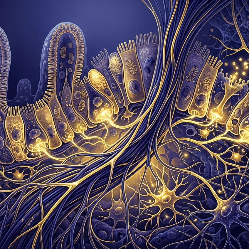Las Células Neuropodo: El Enlace Sináptico Oculto que Conecta tu Intestino al Cerebro en Milisegundos