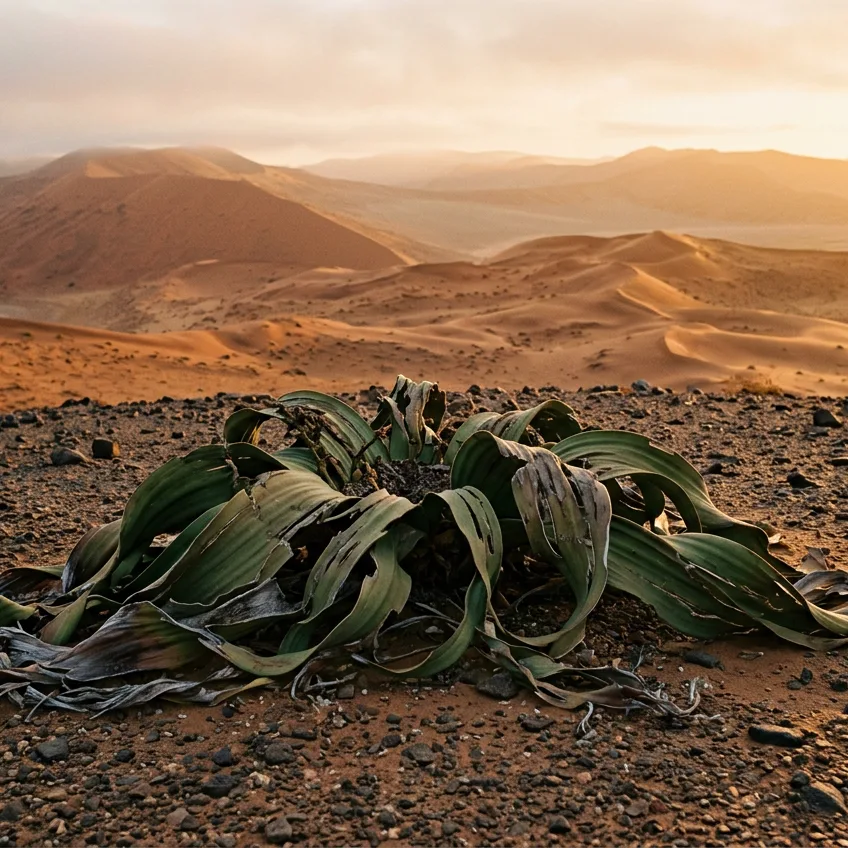 La Welwitschia: La Enigmática Planta del Desierto que Sobrevive Dos Milenios con Solo Dos Hojas