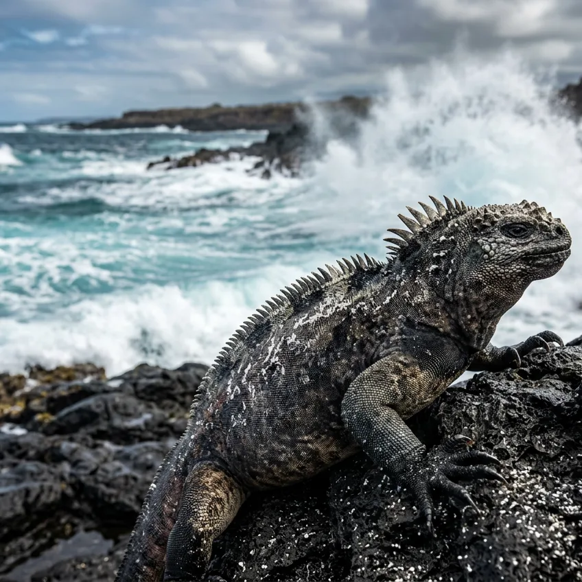 La Iguana Marina de Galápagos: El Extraño Reptil que Encoge sus Propios Huesos para Sobrevivir a las Hambrunas
