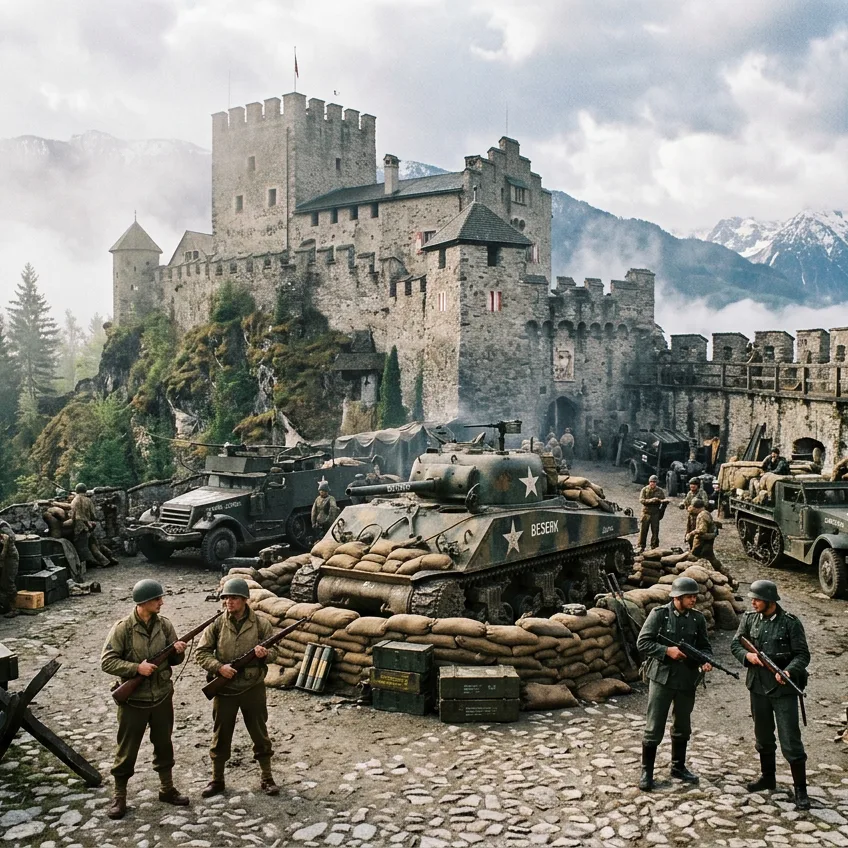 La Batalla del Castillo Itter: El Insólito Día en que Soldados Alemanes y Estadounidenses Combatieron Juntos