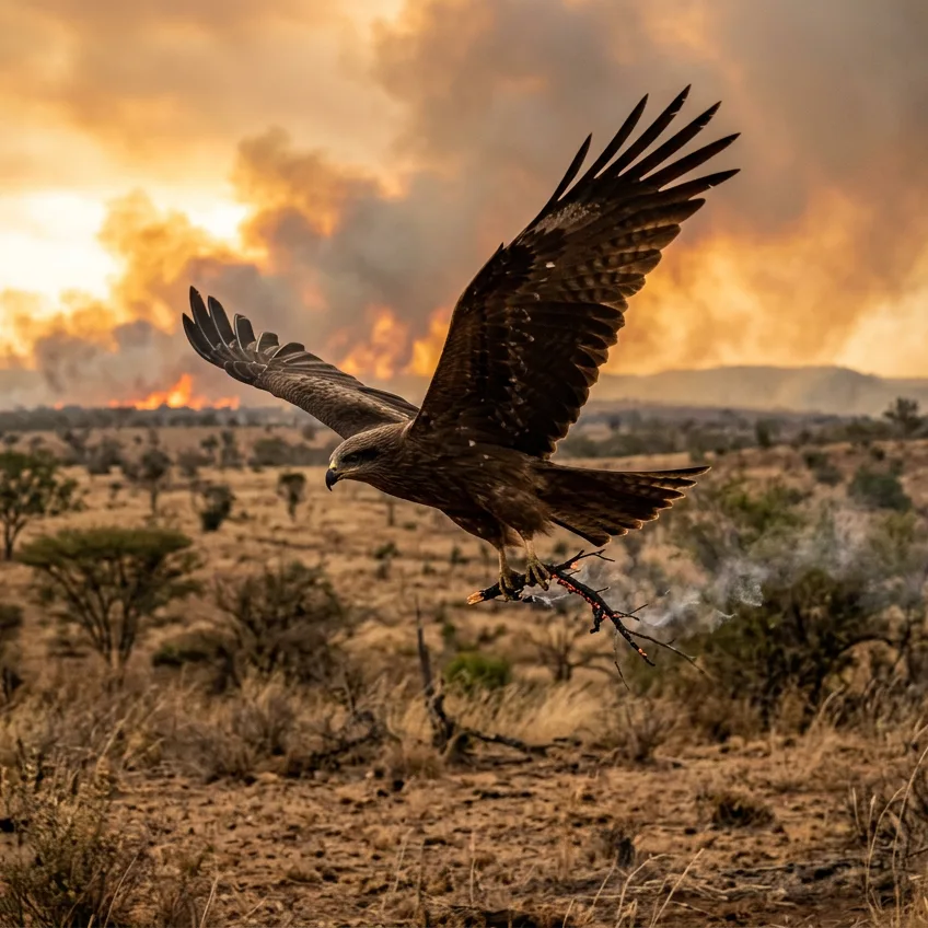 Las Aves de Fuego de Australia: Las Rapaces que Propagan Incendios Forestales para Cazar
