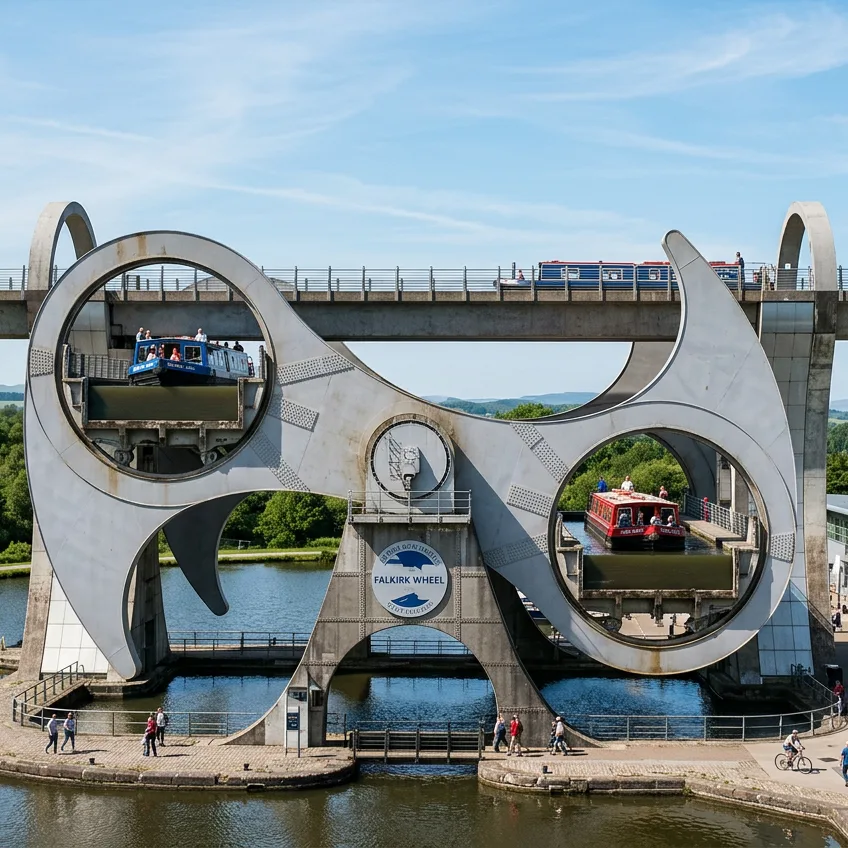 La Rueda de Falkirk: El Colosal Ascensor de Barcos que Opera con la Energía de Ocho Teteras