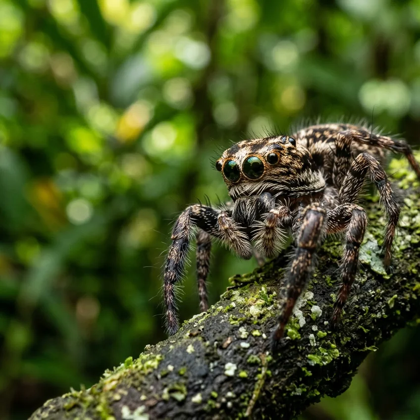 La Araña Saltarina Portia: La Estratega en Miniatura que Resuelve Laberintos y Planifica Emboscadas
