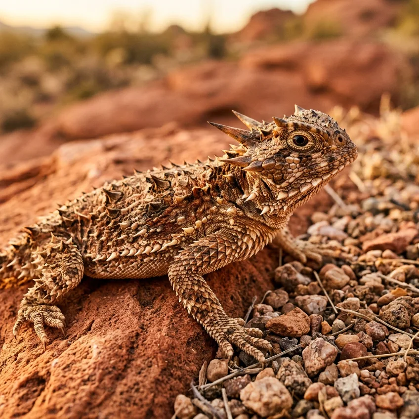El Lagarto Cornudo: El Prodigio del Desierto que Dispara Chorros de Sangre por los Ojos