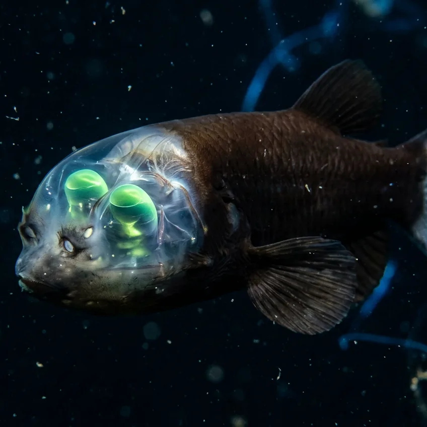 Macropinna microstoma: El Pez Abisal de Cabeza Transparente que Rota sus Ojos Dentro del Cráneo