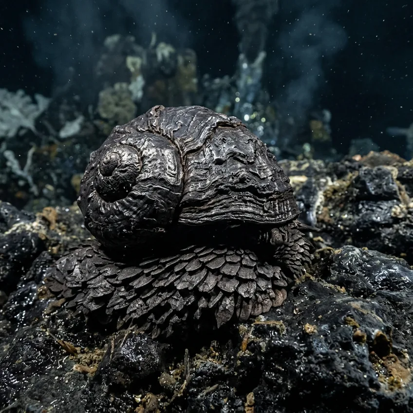 El Caracol Volcánico: El Único Animal del Planeta que Fabrica su Propia Armadura de Hierro