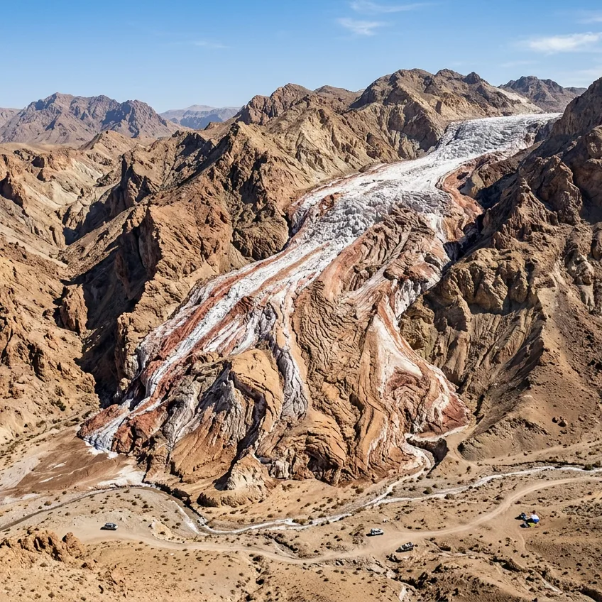 Los Glaciares de Sal de los Montes Zagros: Las Rocas que Fluyen como Hielo Bajo el Sol del Desierto