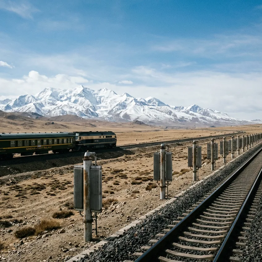 Los Termosifones del Ferrocarril Qinghai-Tíbet: Los Tubos Silenciosos que Congelan el Suelo para Sostener el Tren Más Alto del Mundo