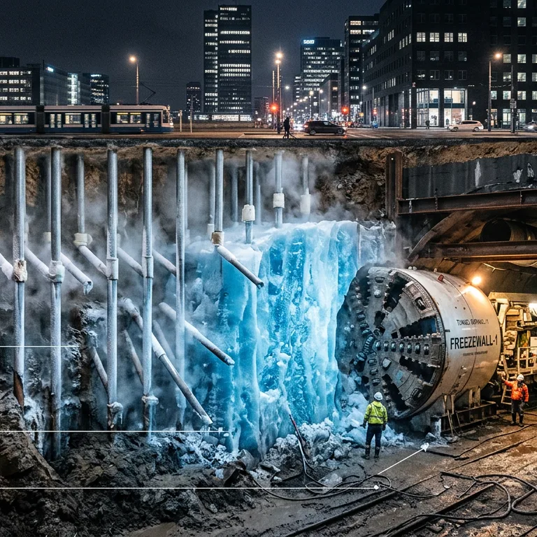 La Congelación Artificial del Suelo: El Asombroso Método que Convierte el Barro en Roca de Hielo para Excavar Túneles