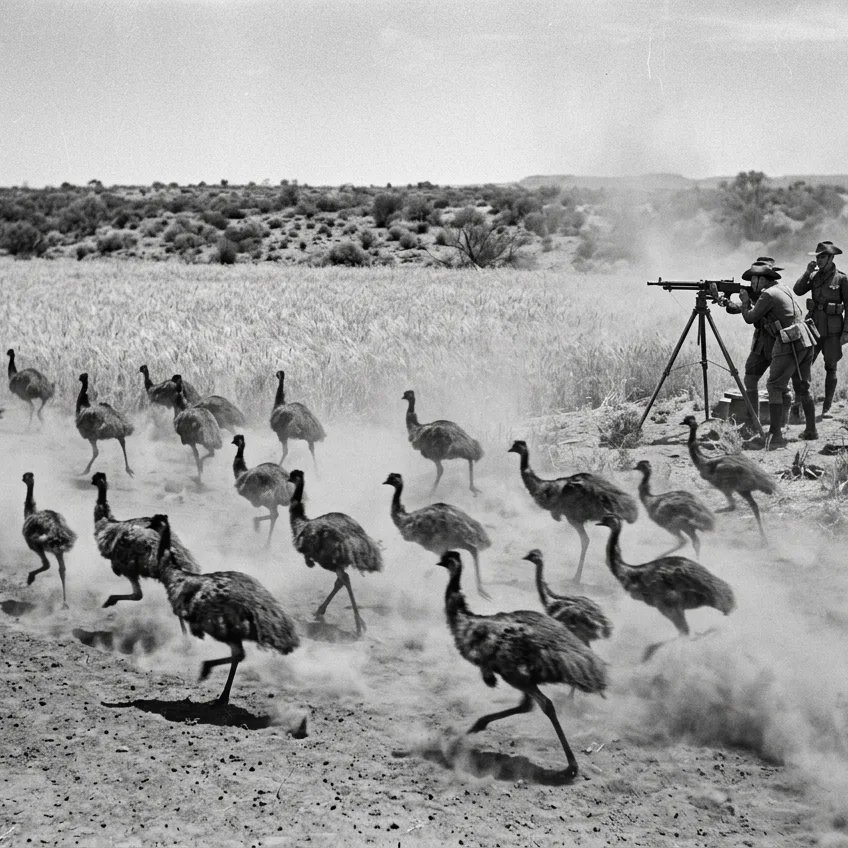 La Gran Guerra del Emú: El Insólito Conflicto en el que el Ejército Australiano Perdió Contra Miles de Aves