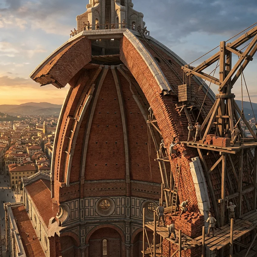 La Cúpula de Brunelleschi: La Hazaña de Ingeniería que Desafió la Gravedad sin Andamios