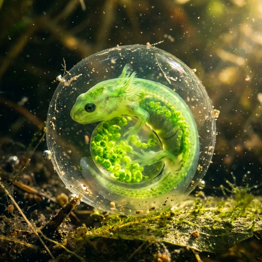 La Salamandra Moteada: El Primer Vertebrado Capaz de Alimentarse con Fotosíntesis