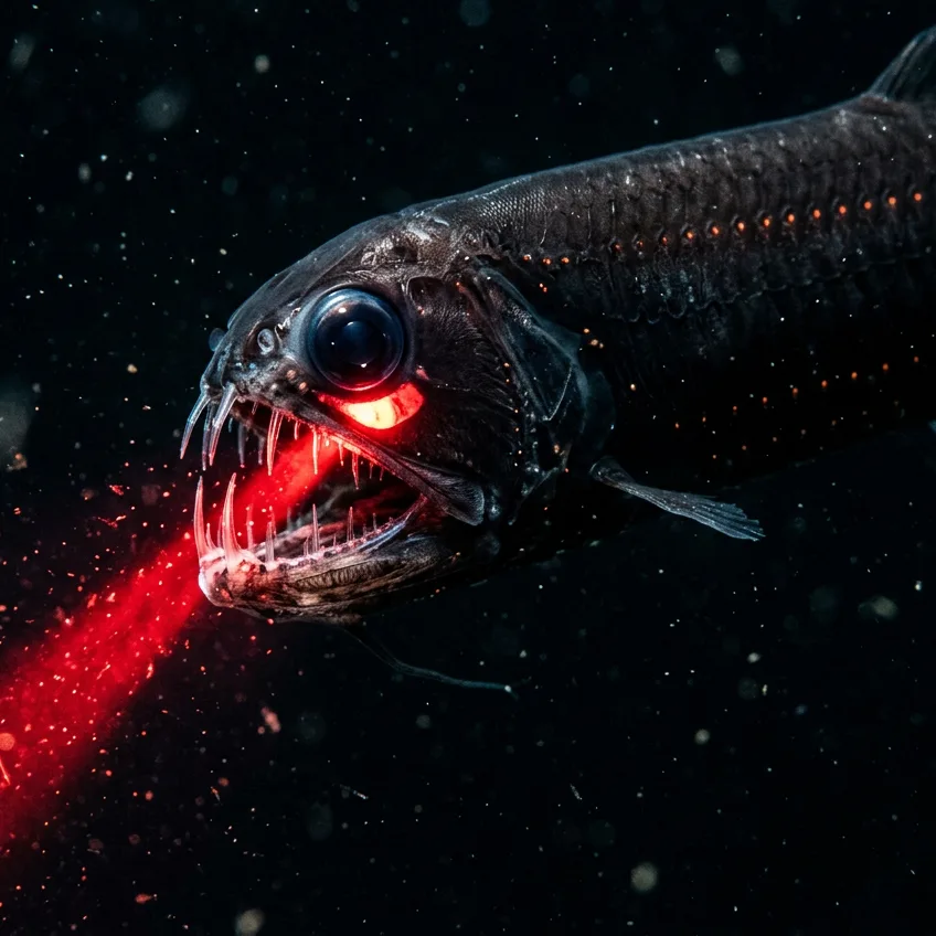 El Pez Semáforo: El Cazador Abisal con un 'Foco Rojo Invisible' para Cazar en Secreto