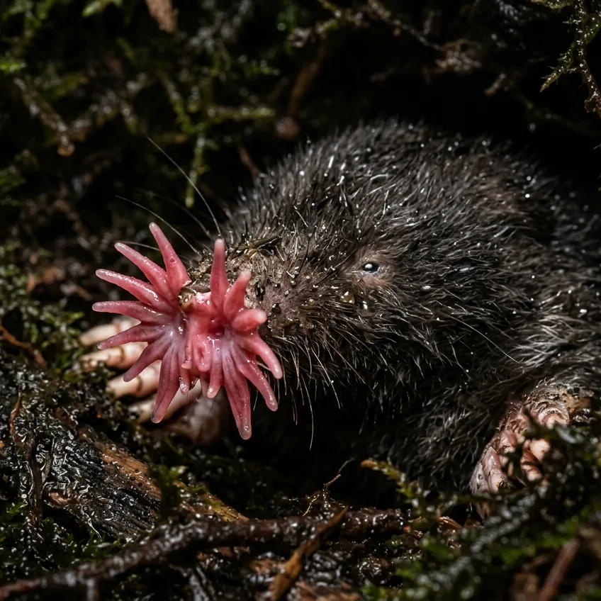 El Topo de Nariz Estrellada: El Depredador Más Rápido de la Tierra que Huele Bajo el Agua con Burbujas