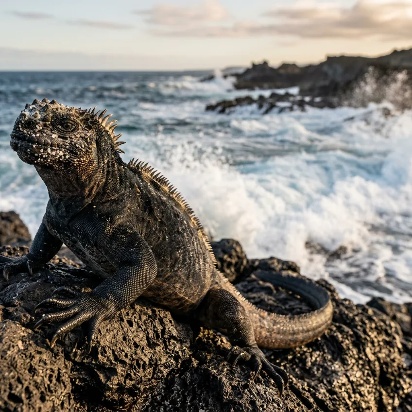 La Iguana Marina de Galápagos: El Único Vertebrado Capaz de Encoger sus Propios Huesos para Sobrevivir a la Hambruna