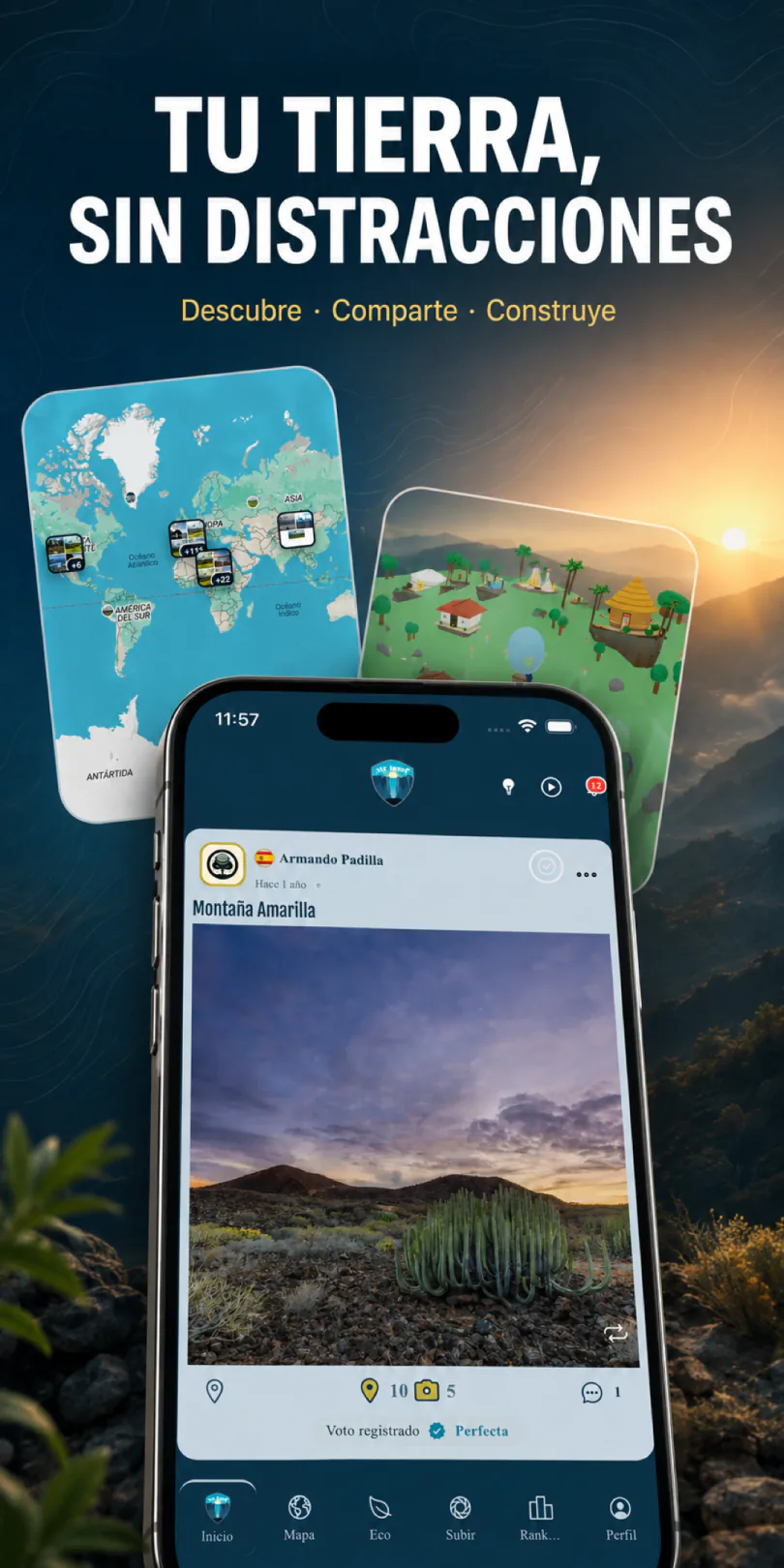Publicación de un paisaje conectada al mapa y al eco-juego de Myland